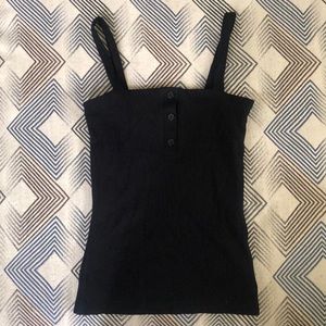 Brand New LNA ribbed black three button tank top